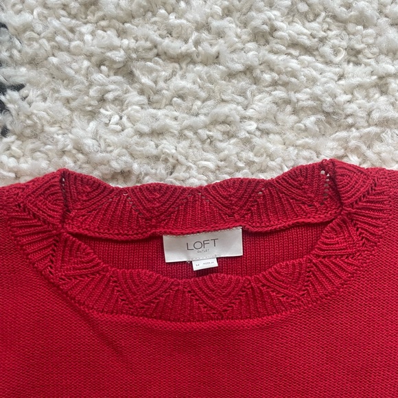 NWOT LOFT Red Sweater (size M) - Picture 4 of 6